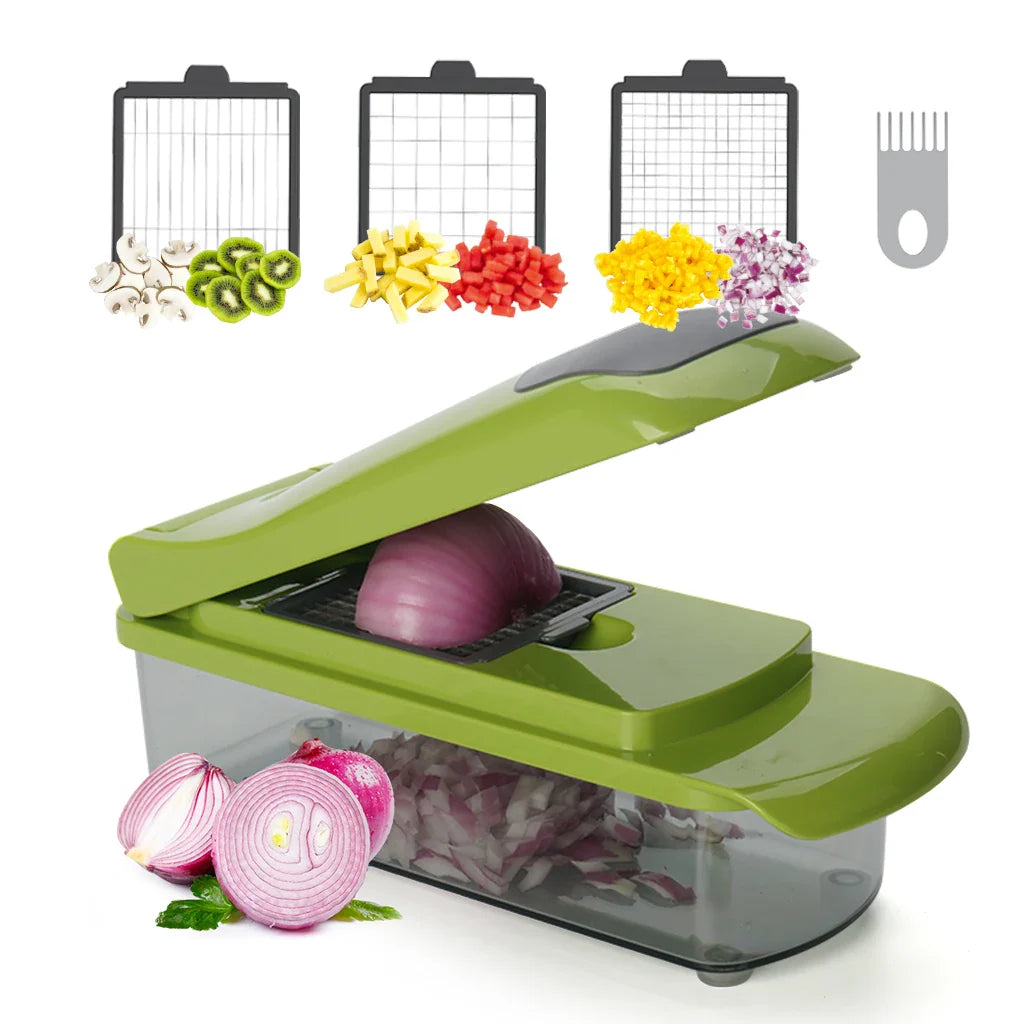 HKM-162195 Manual Multi-Function Vegetable Chopper with Kitchen Accessories