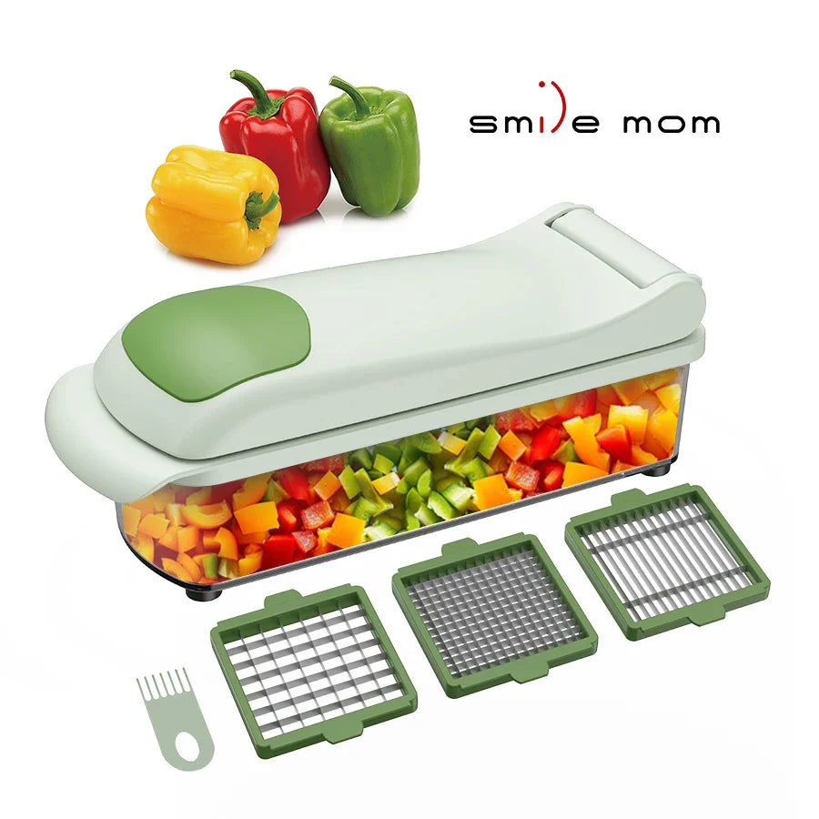 HKM-162195 Manual Multi-Function Vegetable Chopper with Kitchen Accessories