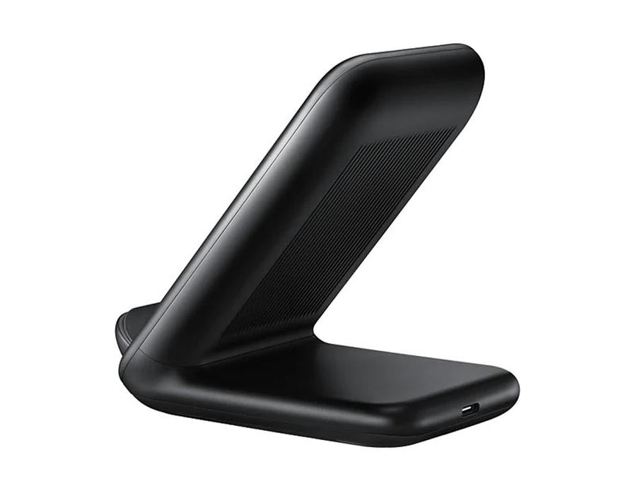 HKM-162195 Vertical Wireless Fast Charging Station for Mobile Phones - Type-C Connection, 2400mA Output, Black