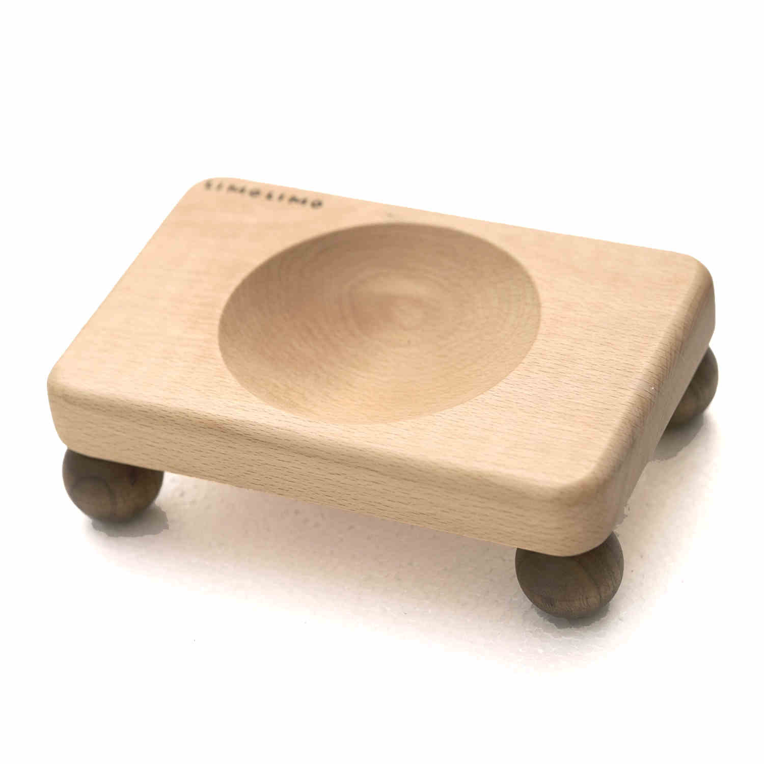 HKM-1622333 Solid Wood Cat Bowl with Ceramic Feeding Options in Various Colors