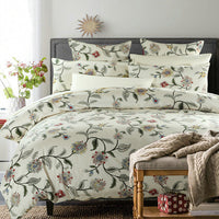 HKM-162259 Plant Flower Reactive Printed Cotton Sheets - 100% Pure Cotton Bedding Fabric