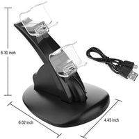 HKM-162323 Dual Charging Stand for Xbox One and Xbox One S Gamepads - USB Connection, Charges 2 Simultaneously, ABS Material