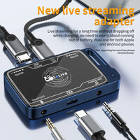 HKM-162387 Stereo Sound Card Adapter for Live Broadcasting - Compatible with iPhone and Type-C Mobile Phones