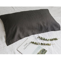 HKM-162451 Pure Linen Breathable Pillow Towel in Solid Color