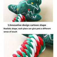 HKM-1625405 3-Pack Cotton Rope Pet Toys for Dogs and Cats - Plush Molar Bite Cartoon Design