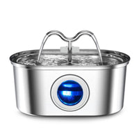 HKM-162643 Stainless Steel Pet Water Dispenser for Cats and Dogs with Detachable Design