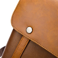 HKM-162707 Large Capacity Waterproof PU Leather Laptop Backpack for Men - Ideal for Travel and Daily Use