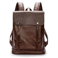 HKM-162707 Large Capacity Waterproof PU Leather Laptop Backpack for Men - Ideal for Travel and Daily Use