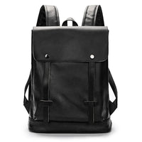HKM-162707 Large Capacity Waterproof PU Leather Laptop Backpack for Men - Ideal for Travel and Daily Use