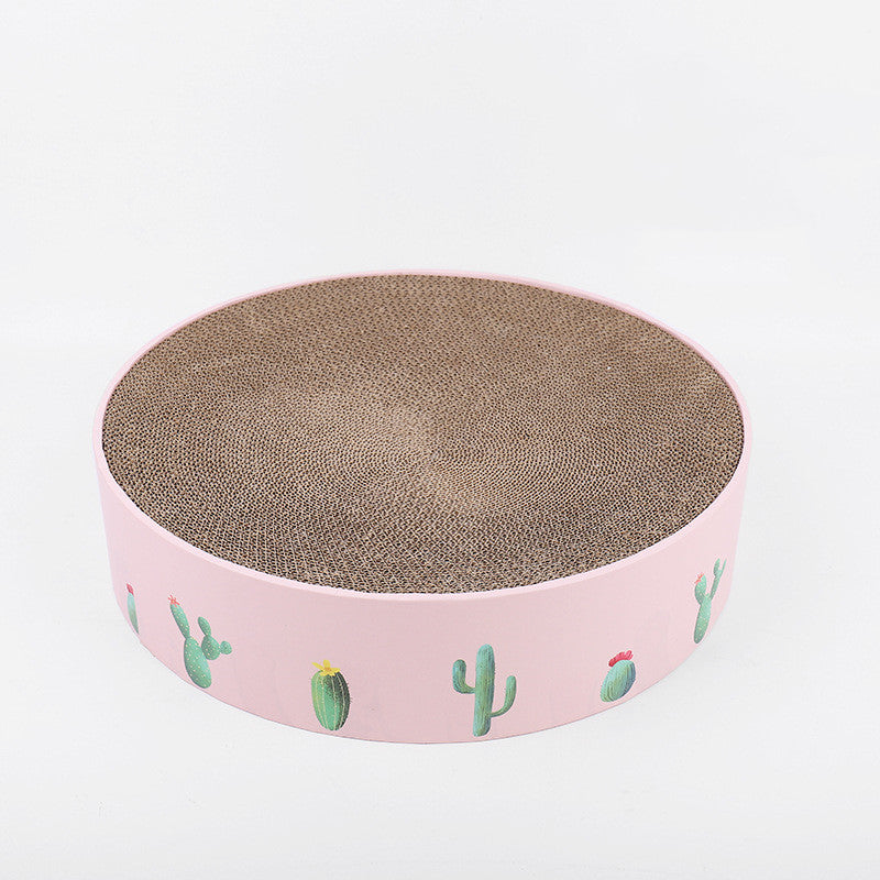 HKM-1628093 Durable Round Cat Scratching Pad and Bed - Corrugated Paper for Kittens and Medium Cats