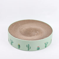 HKM-1628093 Durable Round Cat Scratching Pad and Bed - Corrugated Paper for Kittens and Medium Cats