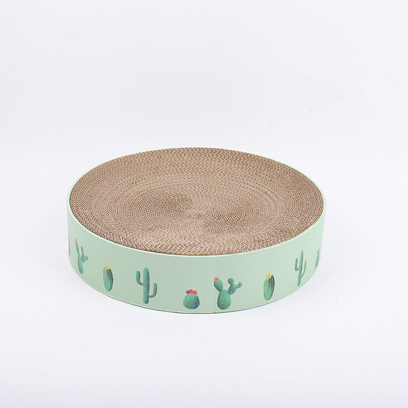 HKM-1628093 Durable Round Cat Scratching Pad and Bed - Corrugated Paper for Kittens and Medium Cats