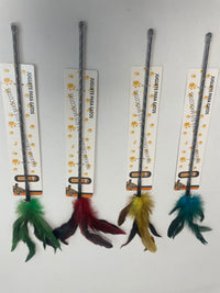 HKM-1628733 Feather Cat Teaser Toy - Engaging Play for Your Feline Friend