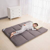 HKM-162963 Foldable Tatami Sponge Cushion Mattress - Simple Solid Color Design in Gray, White, and Blue