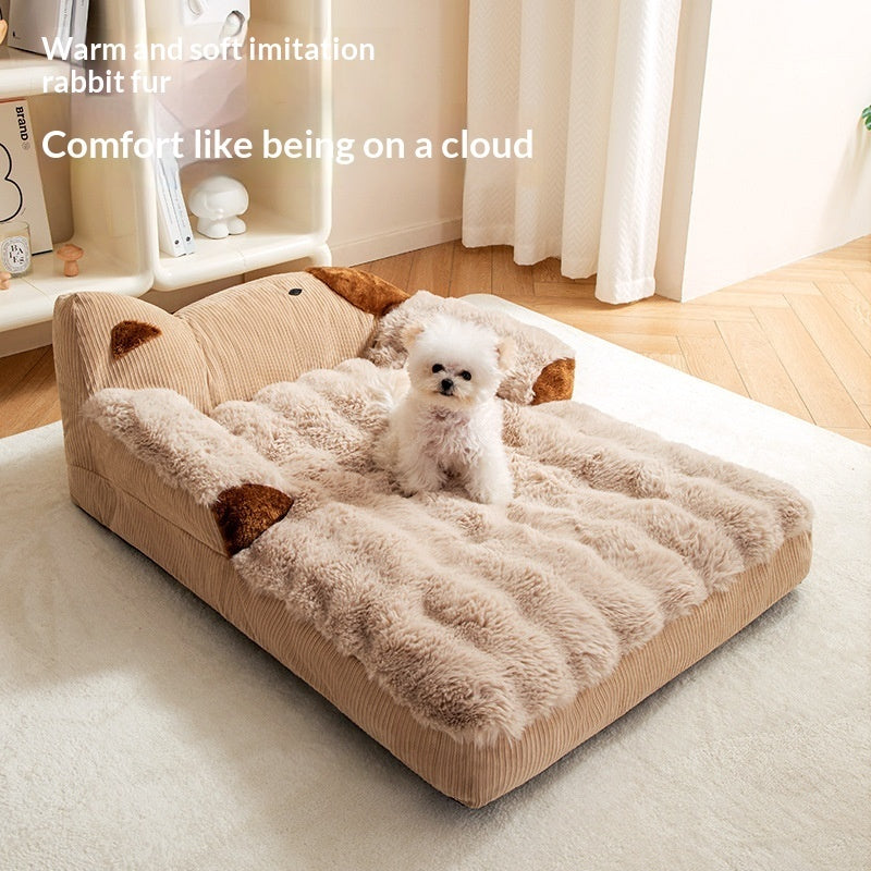 HKM-1629757 Removable and Washable Coffee Dog Mat for Small to Medium-Sized Dogs
