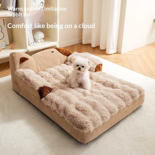 HKM-1629757 Removable and Washable Coffee Dog Mat for Small to Medium-Sized Dogs