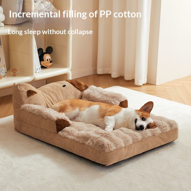 HKM-1629757 Removable and Washable Coffee Dog Mat for Small to Medium-Sized Dogs