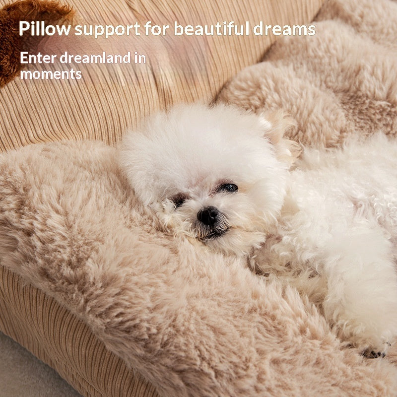 HKM-1629757 Removable and Washable Coffee Dog Mat for Small to Medium-Sized Dogs