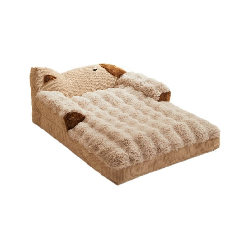 HKM-1629757 Removable and Washable Coffee Dog Mat for Small to Medium-Sized Dogs
