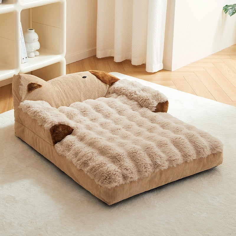 HKM-1629757 Removable and Washable Coffee Dog Mat for Small to Medium-Sized Dogs