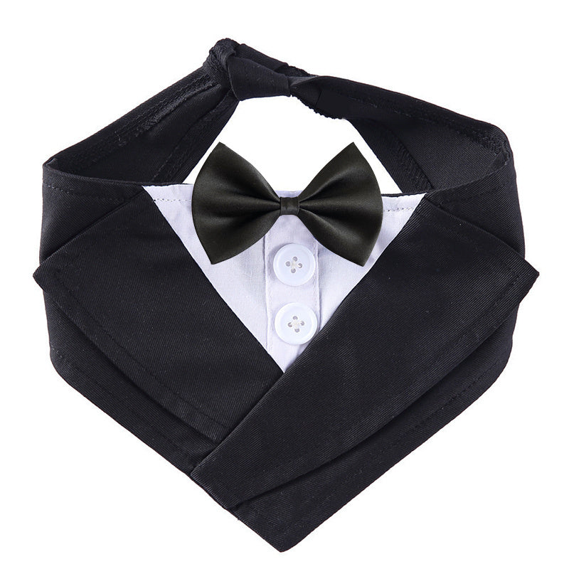 HKM-163155 Elegant Dog Bow Tie Bib for Stylish Pets, Adjustable Neck Size in Red, Wine Red, and Black
