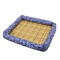 HKM-1631933 Cozy Oxford Cloth Pet Cat and Dog Nest Sleeping Mat in Blue Pattern