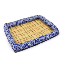 HKM-1631933 Cozy Oxford Cloth Pet Cat and Dog Nest Sleeping Mat in Blue Pattern