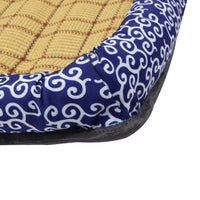 HKM-1631933 Cozy Oxford Cloth Pet Cat and Dog Nest Sleeping Mat in Blue Pattern