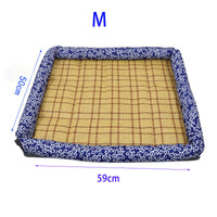 HKM-1631933 Cozy Oxford Cloth Pet Cat and Dog Nest Sleeping Mat in Blue Pattern