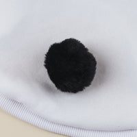 HKM-1632957 Adorable Panda-Shaped Sweater for Pets in Black and White, Comfortable Polyester Fabric, Various Sizes Available