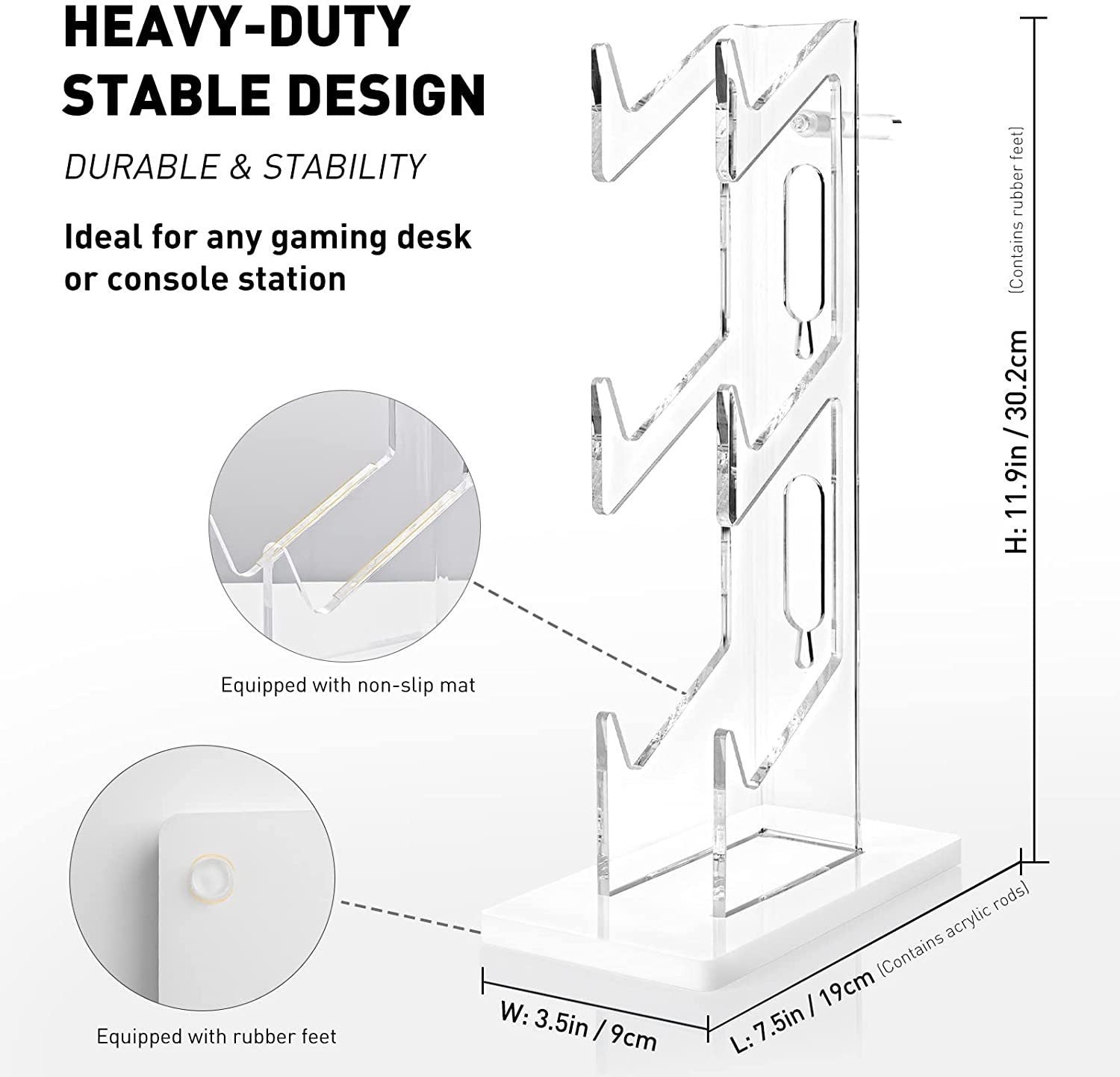 HKM-163347 3-Layer Black Acrylic Display Shelf for Adults
