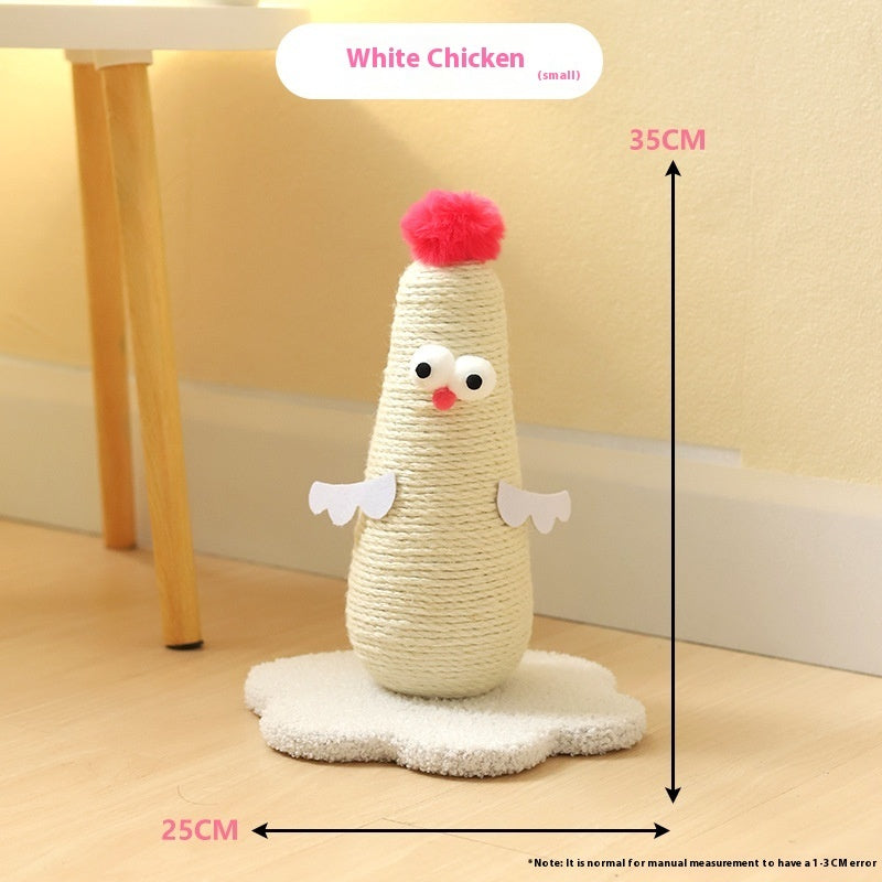HKM-1633853 Sisal Cat Scratch Board - Wear-Resistant Vertical Design in White, Yellow, and Coffee