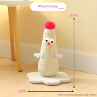 HKM-1633853 Sisal Cat Scratch Board - Wear-Resistant Vertical Design in White, Yellow, and Coffee