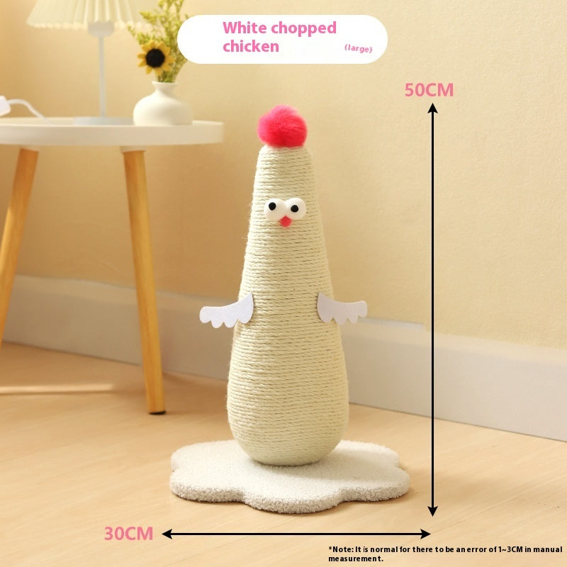 HKM-1633853 Sisal Cat Scratch Board - Wear-Resistant Vertical Design in White, Yellow, and Coffee