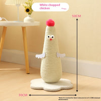 HKM-1633853 Sisal Cat Scratch Board - Wear-Resistant Vertical Design in White, Yellow, and Coffee