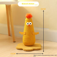 HKM-1633853 Sisal Cat Scratch Board - Wear-Resistant Vertical Design in White, Yellow, and Coffee