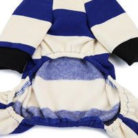 HKM-1634237 Soft Cotton Stripe Dog Clothes in Blue, Red, Green - Cozy Velvet Homewear for All Breeds