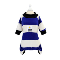 HKM-1634237 Soft Cotton Stripe Dog Clothes in Blue, Red, Green - Cozy Velvet Homewear for All Breeds