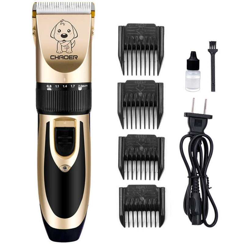 HKM-163539 Professional Pet Grooming Clipper with Electric Nail Trimmer, 5-Speed Adjustable Blade, and Limit Combs for Dogs and Cats