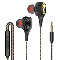 HKM-163539 Universal Wired Earphones with 10mm Driver and Built-in Microphone - Available in White, Black, and Gold