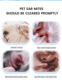 HKM-1635517 Pet Ear Drops for Cleaning and Mite Removal - 60ml Ear Wash
