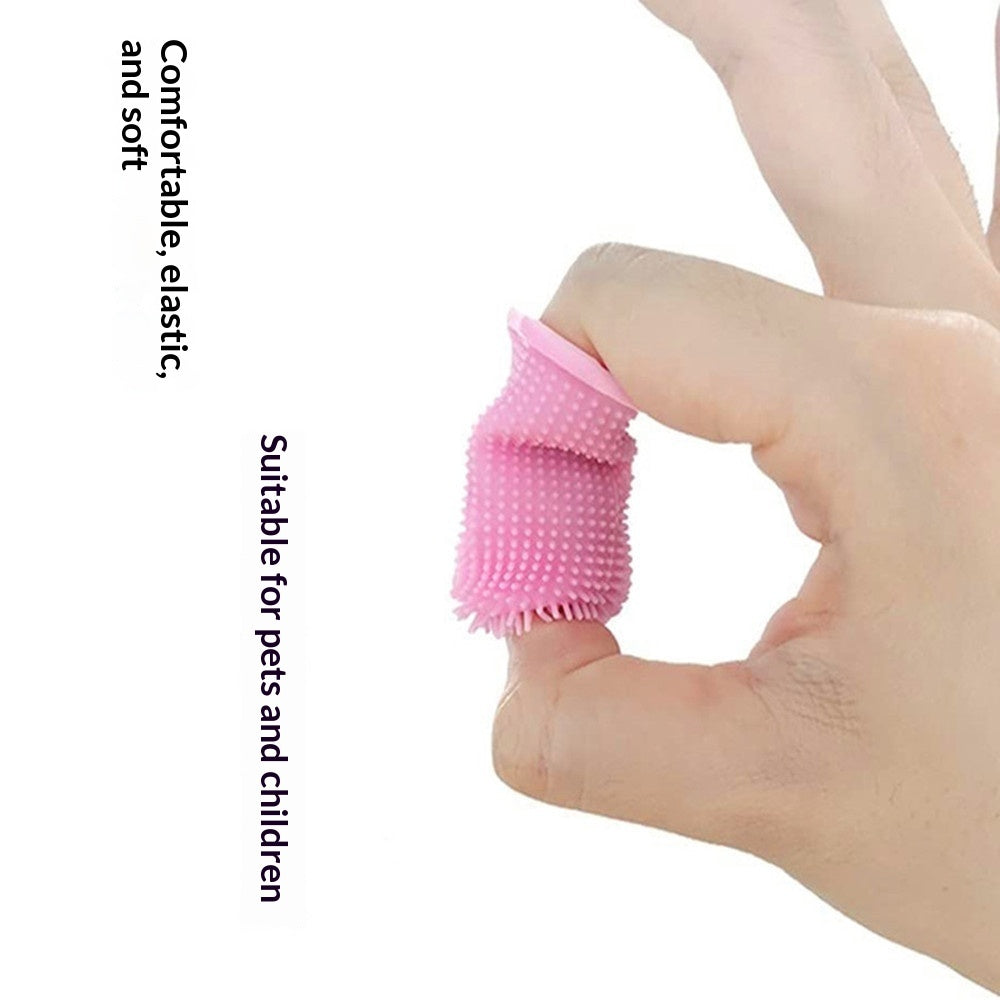 HKM-1636285 Silicone 360-Degree Finger Toothbrush for Deep Oral Cleaning of Dogs and Cats