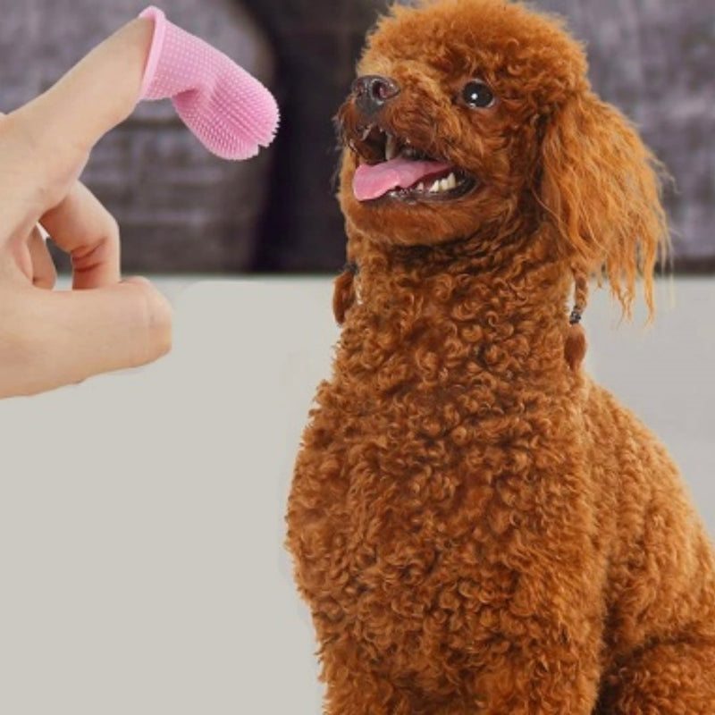 HKM-1636285 Silicone 360-Degree Finger Toothbrush for Deep Oral Cleaning of Dogs and Cats