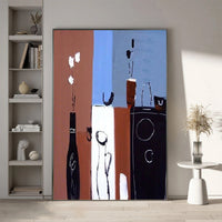 HKM-163731 Handmade Abstract Oil Painting on Canvas - Unframed Home Decor for Living Room and Bedroom