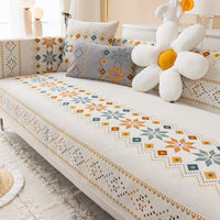 HKM-163859 Bohemian Chenille Sofa Cushion Cover - Four Seasons Universal Design, Non-Slip, Various Sizes and Colors