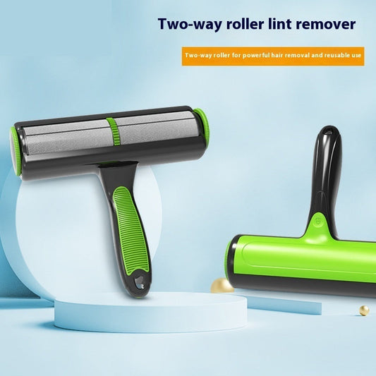 HKM-1639229 Pet Two-way Automatic Cleaning Lint Roller - Green, Lake Blue, Gray White