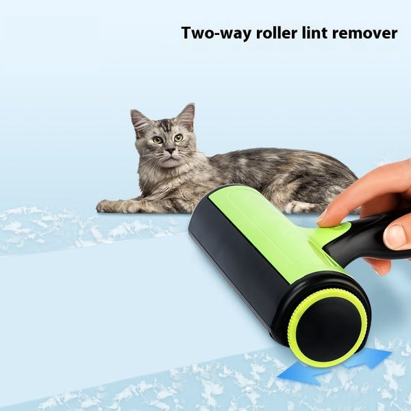 HKM-1639229 Pet Two-way Automatic Cleaning Lint Roller - Green, Lake Blue, Gray White