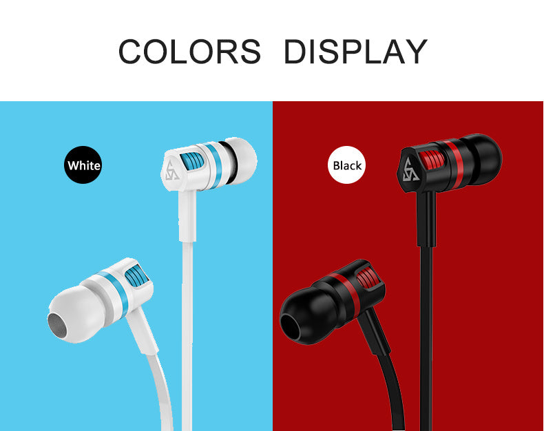 HKM-164115 In-Ear Wired Headphones with 3.5mm Connector and Integrated Microphone for Mobile Use
