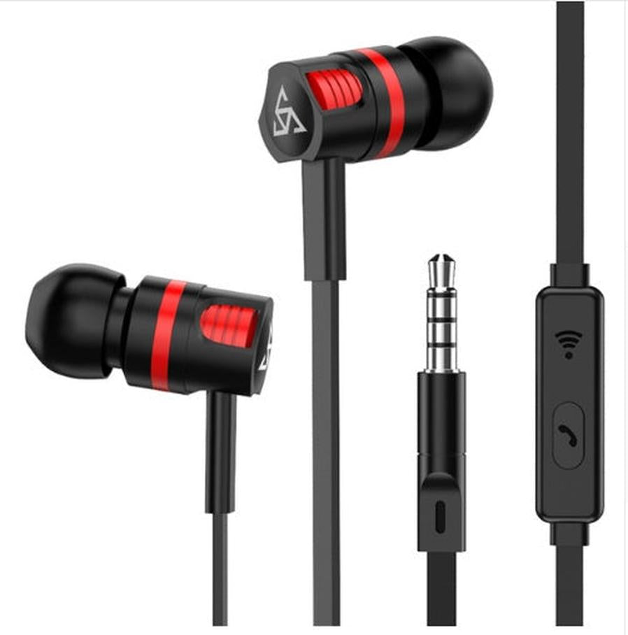 HKM-164115 In-Ear Wired Headphones with 3.5mm Connector and Integrated Microphone for Mobile Use