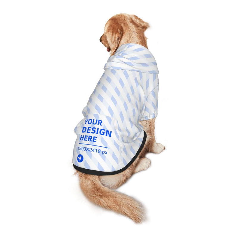 HKM-1641789 Cozy Hooded Sweatshirt for Medium and Large Dogs - Soft Polyester Design with Pockets